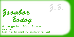 zsombor bodog business card